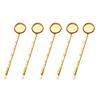 20 Pcs Hair Bobby Pins Hair Clips with Blank Round Tray Hair Pins Hairpin Cabochons Bases for DIY Crafts Gold view 1
