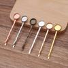 20 Pcs Hair Bobby Pins Hair Clips with Blank Round Tray Hair Pins Hairpin Cabochons Bases for DIY Crafts Gold view 3