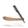 Classic Barber Straight Razor with Blades  Professional Wooden Handle Shaving Tool for Facial Hair, Neckline & Detailing By MIRACLE view 2