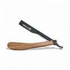 Classic Barber Straight Razor with Blades  Professional Wooden Handle Shaving Tool for Facial Hair, Neckline & Detailing By MIRACLE view 4