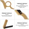 Beaupretty Professional Barbers Manual Razor 2pcs Finger Razor Stainless Steel Barber Supplies view 4