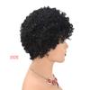 10Inch Afro Wigs for Black Women Short Afro Kinky Curly Wig#1B Natural Black Women Full Afro Kinky Wigs for Women10A Brazilian Hair African American Full Cap Hairpieces None Lace 150% Density Machine Made Wigs(22.5 Inch. Adjustable, #1 Jet Black) view 3
