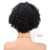 10Inch Afro Wigs for Black Women Short Afro Kinky Curly Wig#1B Natural Black Women Full Afro Kinky Wigs for Women10A Brazilian Hair African American Full Cap Hairpieces None Lace 150% Density Machine Made Wigs(22.5 Inch. Adjustable, #1 Jet Black) view 4