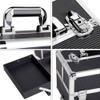 Costoffs Extra Large Makeup Trolley Cosmetic Case Organiser Beauty Trolley on Wheels Vanity Case with Adjustable Dividers (Black, 4 in 1) view 3