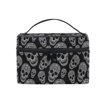 Makeup Bag, Skull Print Travel Makeup Organizer Bag Cosmetic Cases Toiletry Bags for Girl Women Ladies