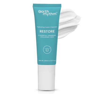 Earth Rhythm Hydrating Cream Cleanser, Enriched With 6 Essential Ceramides & Hyaluronic Acid, 3.3 Fl Oz (100 ml)
