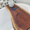 Mothers Day Walnut Bathtub Tray | Bath Caddy | Bathtub Tray | Bathroom Tray | Tray for Tub | Self Care Gift | Gift For Her | Gift For Mom | Mothers view 3