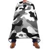 ALAZA Military White And Balck Camo Waterproof Barber Cape for Men Women Beard Shaving Bib Apron Professional Hair Cutting Cloth, 65 x 55 inch view 2