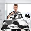 ALAZA Military White And Balck Camo Waterproof Barber Cape for Men Women Beard Shaving Bib Apron Professional Hair Cutting Cloth, 65 x 55 inch view 3