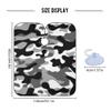 ALAZA Military White And Balck Camo Waterproof Barber Cape for Men Women Beard Shaving Bib Apron Professional Hair Cutting Cloth, 65 x 55 inch view 4