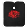 ALAZA Red Rose On Black Background Waterproof Barber Cape for Men Women Beard Shaving Bib Apron Professional Hair Cutting Cloth, 65 x 55 inch view 1
