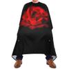 ALAZA Red Rose On Black Background Waterproof Barber Cape for Men Women Beard Shaving Bib Apron Professional Hair Cutting Cloth, 65 x 55 inch view 2