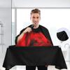 ALAZA Red Rose On Black Background Waterproof Barber Cape for Men Women Beard Shaving Bib Apron Professional Hair Cutting Cloth, 65 x 55 inch view 3