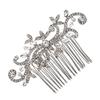 BESTOYARD 1pc Comb Rhinestone Hair Accessories Pearl Hair Clip Rhinestone Headdress Rhinestone Hair Clip Pearl Hair Accessories Delicate Headpiece Headwear Decor Decorate Bride Wedding Alloy view 1