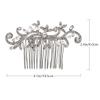 BESTOYARD 1pc Comb Rhinestone Hair Accessories Pearl Hair Clip Rhinestone Headdress Rhinestone Hair Clip Pearl Hair Accessories Delicate Headpiece Headwear Decor Decorate Bride Wedding Alloy view 4