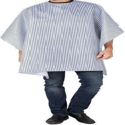 Campbell's Seersucker Striped Styling Cloth for Barbers and Stylists (Blue/White)