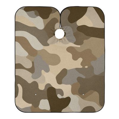 ALAZA Desert Camouflage Waterproof Barber Cape for Men Women Beard Shaving Bib Apron Professional Hair Cutting Cloth, 65 x 55 inch