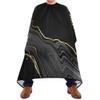 ALAZA Abstract Black Marble Gold Line Waterproof Barber Cape for Men Women Beard Shaving Bib Apron Professional Hair Cutting Cloth, 65 x 55 inch view 2