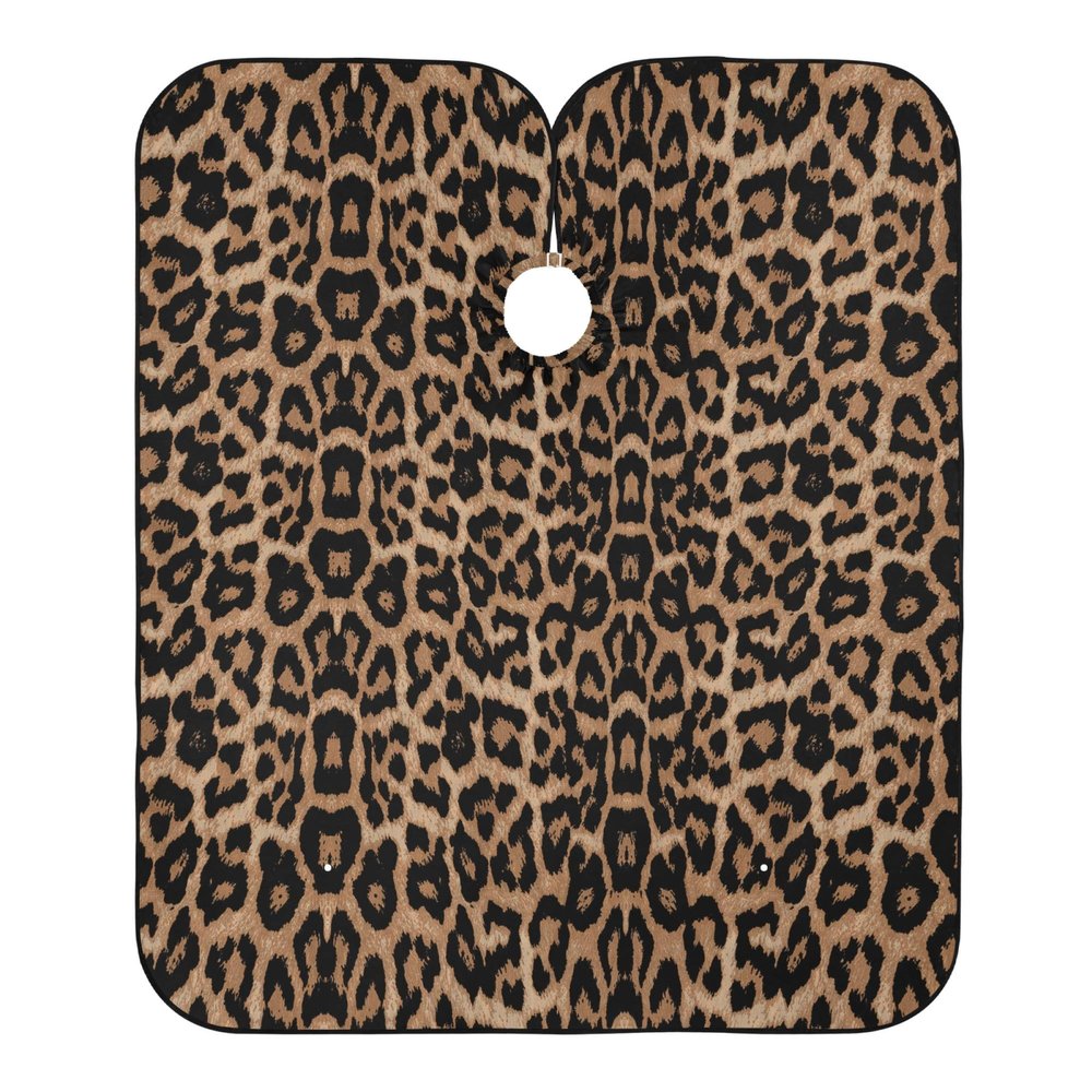 ALAZA Cheeteh Leopard Print Animal Waterproof Barber Cape for Men Women Beard Shaving Bib Apron Professional Hair Cutting Cloth, 65 x 55 inch