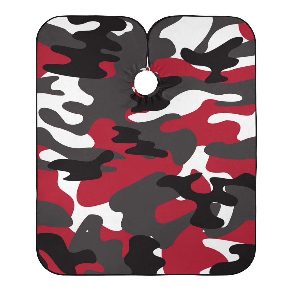 ALAZA Camouflage Waterproof Barber Cape for Men Women Beard Shaving Bib Apron Professional Hair Cutting Cloth, 65 x 55 inch