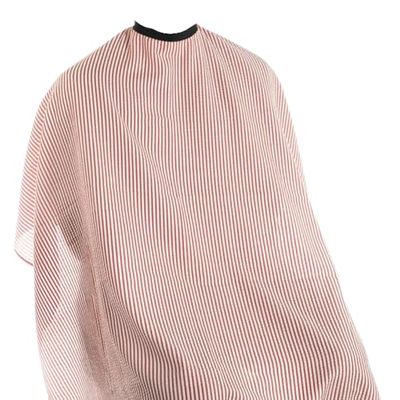 Campbell's Seersucker Striped Styling Cloth for Barbers and Stylists (Red/White)