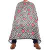 ALAZA Pink Cheetah Leopard Print Animal Heart Waterproof Barber Cape for Men Women Beard Shaving Bib Apron Professional Hair Cutting Cloth, 65 x 55 inch view 2