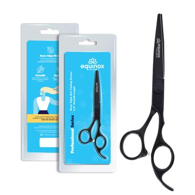 Equinox Razor Edge Series Professional Hair Scissors - 6.5 Premium Japanese Stainless Steel Hair Cutting Scissors, Hair Shears, Hair Razors for Hair Cutting, Barber Accessories & Hair Salon Supplies