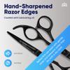 Equinox Razor Edge Series Professional Hair Scissors - 6.5 Premium Japanese Stainless Steel Hair Cutting Scissors, Hair Shears, Hair Razors for Hair Cutting, Barber Accessories & Hair Salon Supplies view 3