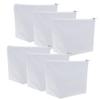 Muka 6 Pack Cosmetic Bag White Cotton 12oz Canvas Zipper Bag 9-1/2 x 5-1/2 x 3 Inches Bridesmaid Gift view 1