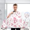 ALAZA Hairdressing Tool Print Pink Rose Butterfly Waterproof Barber Cape for Men Women Beard Shaving Bib Apron Professional Hair Cutting Cloth, 65 x 55 inch view 3