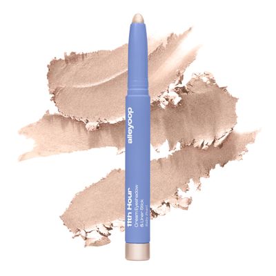 ALLEYOOP 11th Hour Waterproof Cream Eyeshadow Stick  Long-Lasting Eye Shadow Pencil & Eyeliner, Cream to Powder Stick & Highlighter  Smudge-Proof Eyeshadow Shimmer, Champagne Shimmer