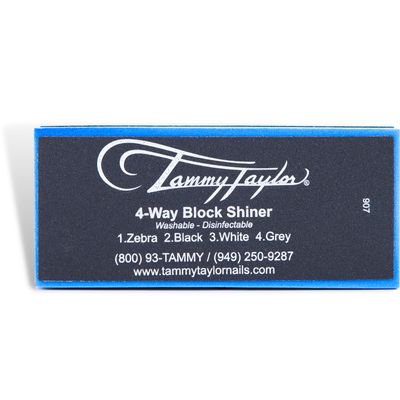 Tammy Taylor 4 Way Block Shiner | Professional Cloth Buffing Material | Easy 4 Step System to Leave Nails Smooth as Glass