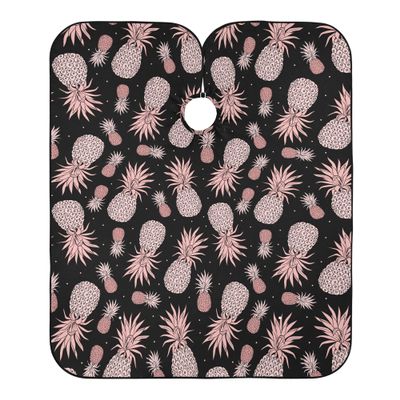 ALAZA Pink Pineapple Rose Golf Fruit Polka Dot Waterproof Barber Cape for Men Women Beard Shaving Bib Apron Professional Hair Cutting Cloth, 65 x 55 inch