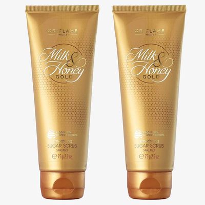 Oriflame MILK & HONEY GOLD Smoothing Sugar Scrub Small Pack 75 ml set of 2