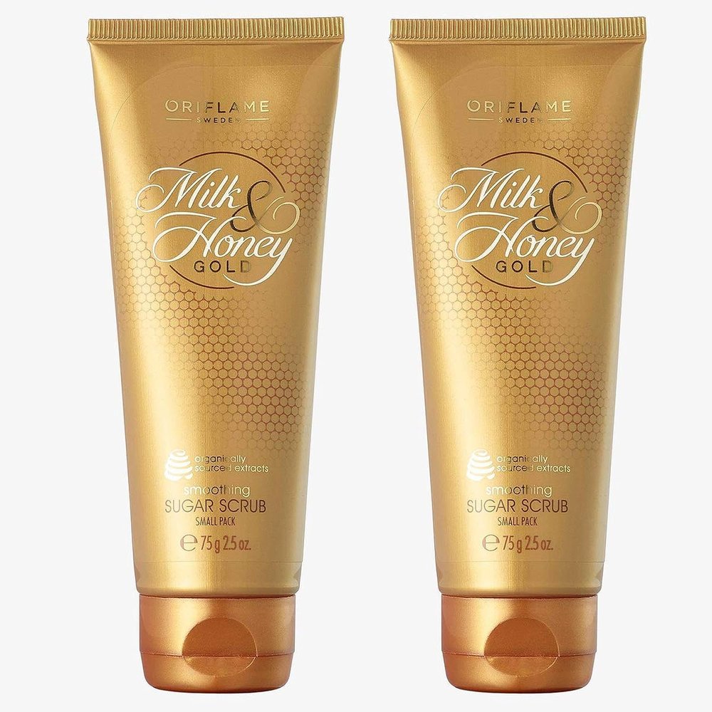 Oriflame MILK & HONEY GOLD Smoothing Sugar Scrub Small Pack 75 ml set of 2