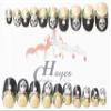Cynthia Hayes Press-On Nails Oval Wide Short 'Los Muertos' French Black Full Set 20 Pc view 2
