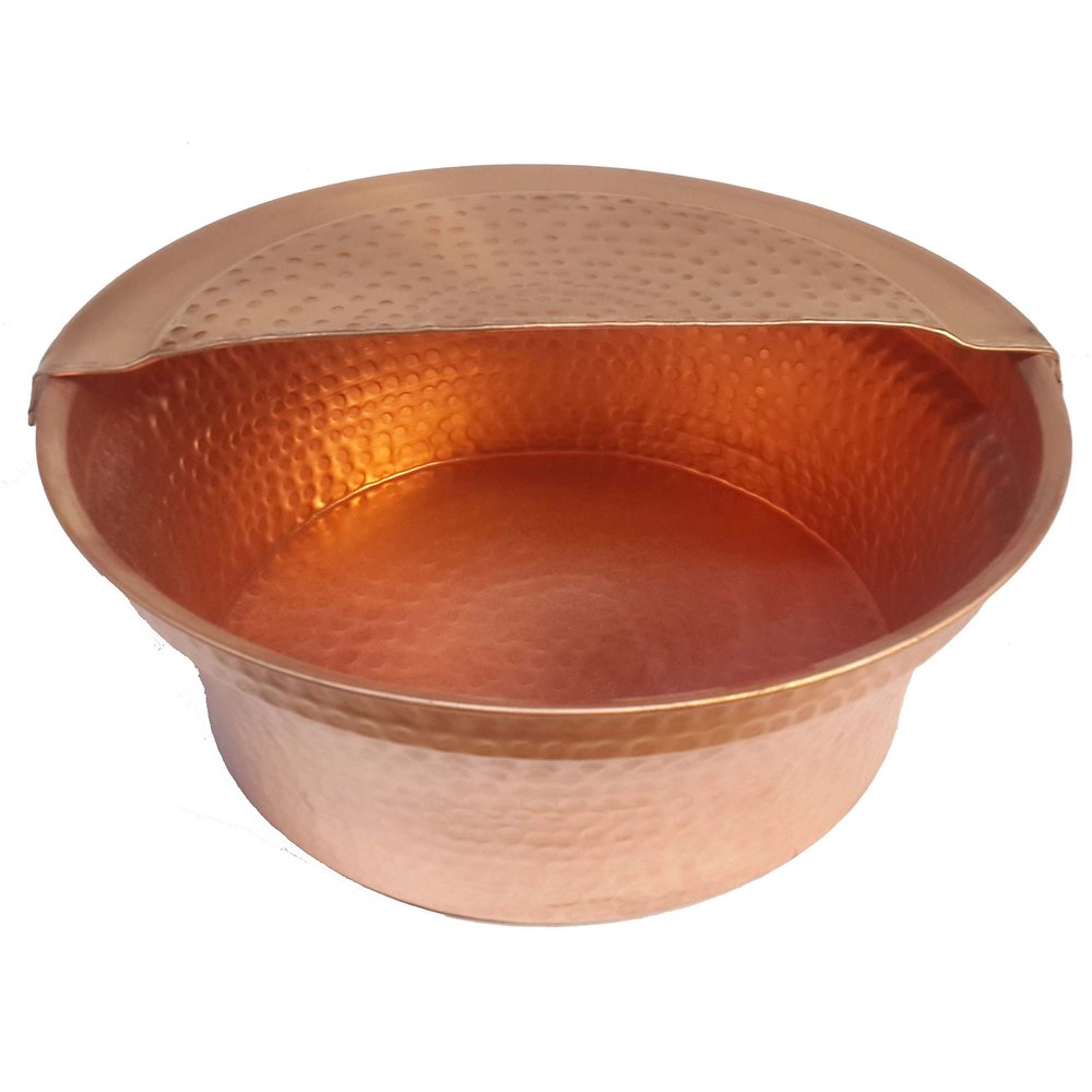 Portable Gold Copper Foot Bath Care Shower Spa Pedicure Feet Soak Wash Bowl Massage Body Health Tub Basin Cauldron Pot + Footrest