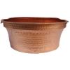 Portable Gold Copper Foot Bath Care Shower Spa Pedicure Feet Soak Wash Bowl Massage Body Health Tub Basin Cauldron Pot + Footrest view 3