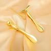 AKOAK 2 Pieces Metal Eye Cream Applicator, Facial Roller Massage Stick, Help Reduce Puffiness and Wrinkles, Dark Circles (Gold) view 2