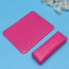 SOLUSTRE Manicure Hand Rest Pillow Square Nail Salon Cushion Heart Pattern Wrist Pad Durable Pu Leather Dust- view 3