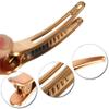 12PCS Plastic Alligator 3.1 Inch Hair Clips Professional Hairdressing Salon Hair Barrettes Duck Bill Teeth Hair Clips Non Slip Band Clips (Gold) view 4