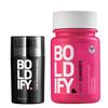 Boldify Hair Fibers + Biotin Gummies: Conceal & Glow Bundle: Undetectable & Natural Hair Fibers for Men & Women & All Natural, Vegan & Sugar Free Gummies (MEDIUM BROWN) view 1