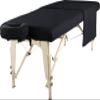 Master Massage Cotton Flannel Sheets Set (3 Piece Set) Massage Table Cover Set, Beauty Salon SPA Bed Replacement Cover, Includes Table Cover, Face Cushion Cover, Table Sheet, Black view 1