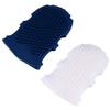 Healifty 2pcs Silicone Bath Brush Semi-Transparent White Dark Blue Massage Gloves for All Skin Types for Body Scrubbing Spa Relaxation Easy to Use Carry for Home Pool view 1