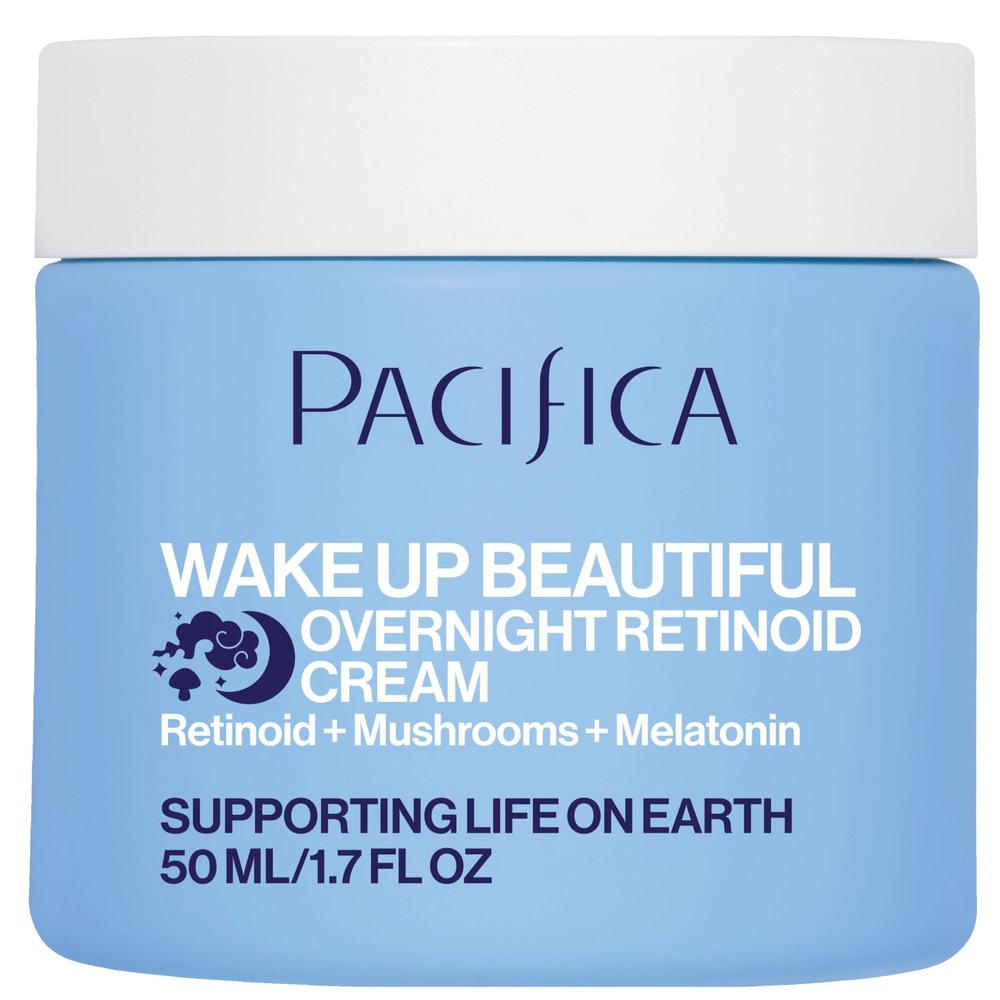 Pacifica Wake Up Beautiful Retinoid Night Cream Overnight Anti-Aging Moisturizer with Hyaluronic Acid & Melatonin, Reduces Wrinkles & Fine Lines, Hydrating and Gentle for Dry or Mature Skin, Vegan