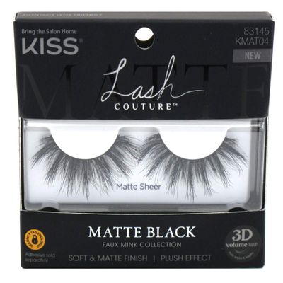 Kiss Lash Couture Matte Black Matte Sheer (Pack of 3)