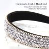 Wecoe Silver Headband Women Girls Fashion with Rhinestones, Crystal Bling Sparkly Hair Band, Thin Hair Accessories for Short Hair, Holiday Birthday Gift view 4