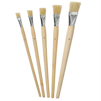 HAMILTON Prestige Pure Lily Bristle Flat Fitch Brushes 5-Pack