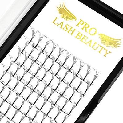 Premade Fans Eyelash Extensions 6D-C-0.10-15 Long Stem Premade Volume Eyelash Extensions .07 .10 Premade Volume Fans C D Curl(6D-C-0.10,15 mm)