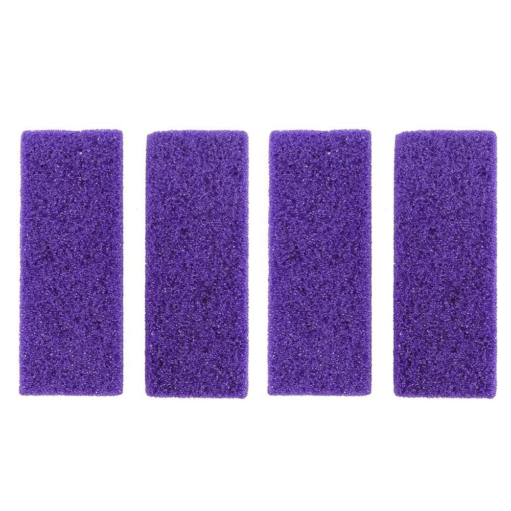 4pcs Foot Pumice Stone Professional Double Sided Hard Skin Remover Scrubber Pedicure Exfoliator Tool for Cracked Heels Foot Care Purple Pedicure Tools